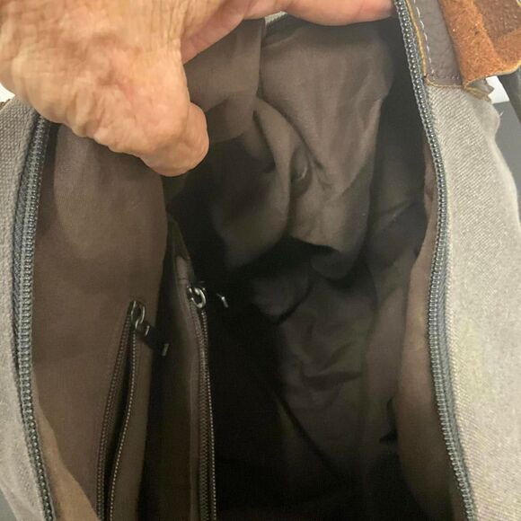 Vintage Classic Fashion Women's Gray Leather Strap Hobo Shoulder Bag Purse - Picture 13 of 16